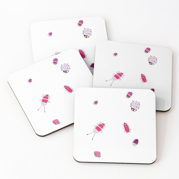 Item preview, Pink funny bugs designed and sold by Art by Stiff.