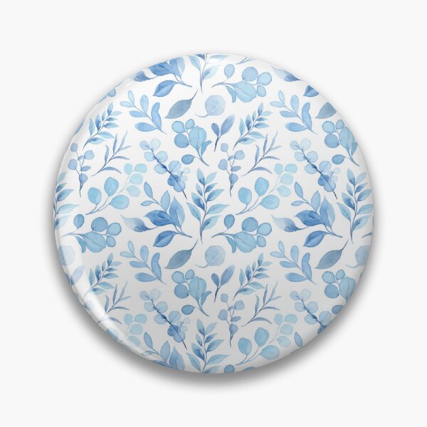 Item preview, Elegant blue floral pattern on white designed and sold by NolineXpression.