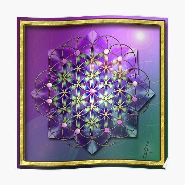Archangel Metatron Mandala Poster