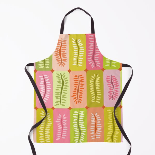Item preview, Orange and Pink Hand Drawn Ferns Pattern designed and sold by schorrnuff.
