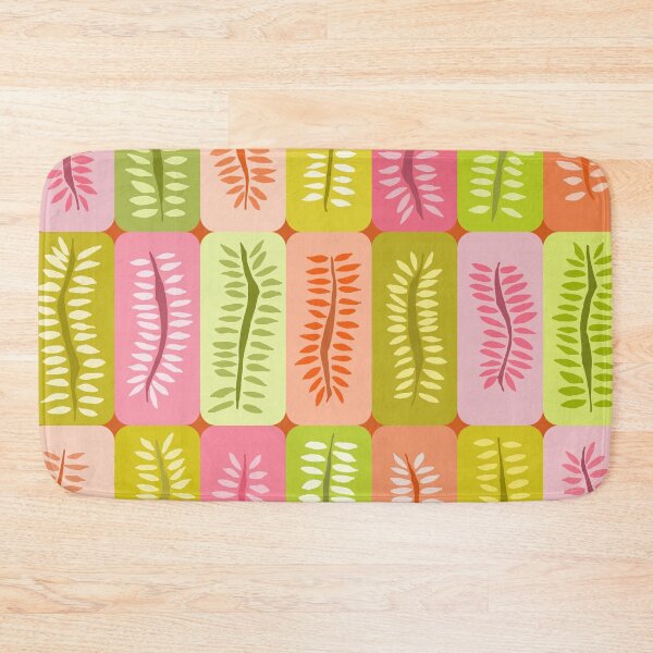 Item preview, Orange and Pink Hand Drawn Ferns Pattern designed and sold by schorrnuff.