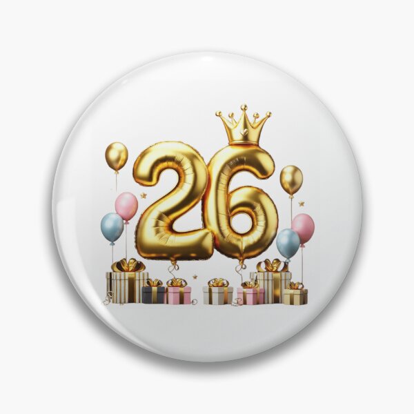 Item preview, Gold Foil 26th Birthday Celebration Balloon designed and sold by momo9981.