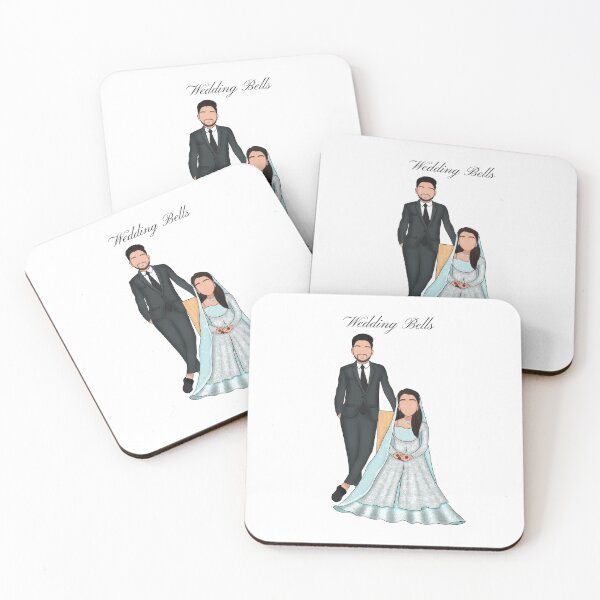 Item preview, Wedding Bells Couple Marriage Asian Beautiful Groom Bride designed and sold by Sketchbook Studio by Aqsaa.