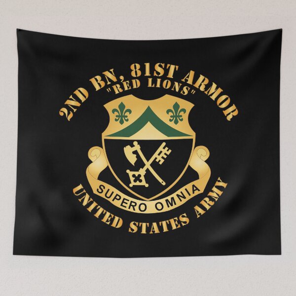 Item preview, 2nd Bn, 81st Armor - Red Lions - DUI X 300 designed and sold by Military Insignia Products.