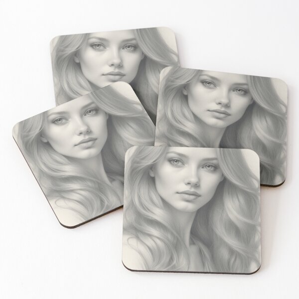 Item preview, Timeless Beauty: Soft Monochrome Portrait of Grace designed and sold by ArtComixHaven.