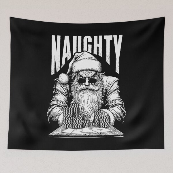 Item preview, Poker Santa Claus Casino Gambler Funny Naughty Four Aces designed and sold by GrandeDuc.