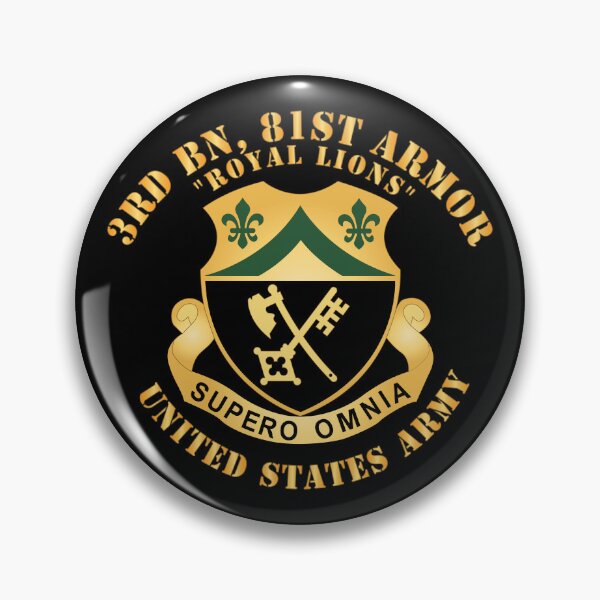 Item preview, 3rd Bn, 81st Armor - Royal Lions - DUI X 300 designed and sold by Military Insignia Products.