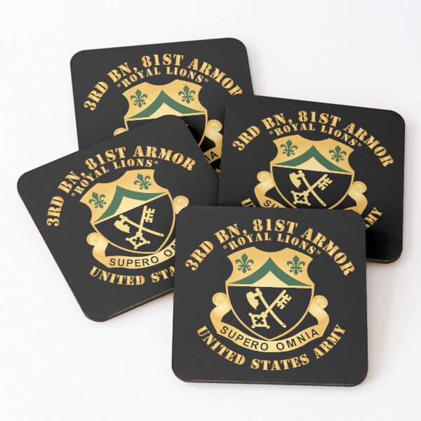 Item preview, 3rd Bn, 81st Armor - Royal Lions - DUI X 300 designed and sold by Military Insignia Products.
