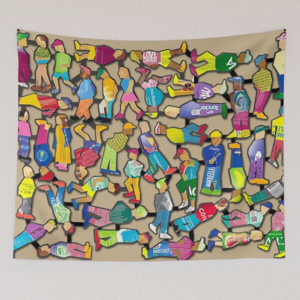 Item preview, Network of box people designed and sold by Ruud van Koningsbrugge.