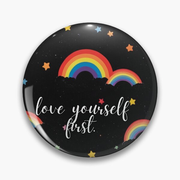 Item preview, love yourself first rainbow pride designed and sold by WishLuckShop.