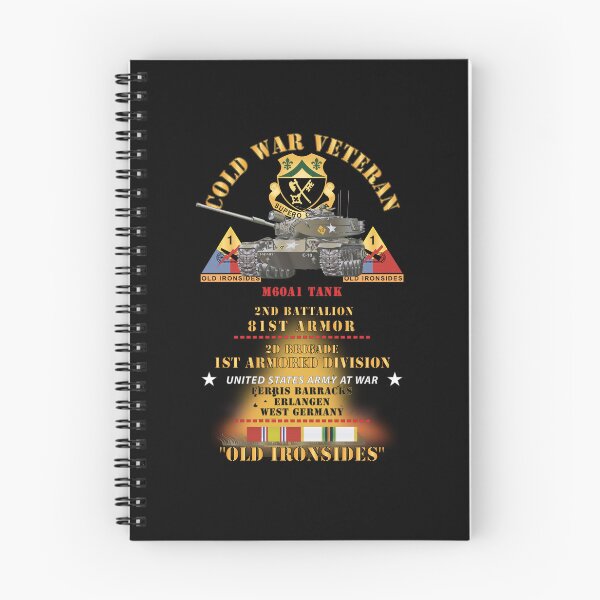 Item preview, 2nd Bn, 81st Armor, 1st Armored Division - Ferris Bks, Erlangen, Germany - M60A1 Tank  - Old Ironsides w Fire - w DUI - COLD X 300 designed and sold by Military Insignia Products.