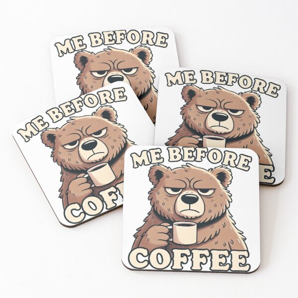 Item preview, Grumpy Bear - Me Before Coffee designed and sold by HLEDesign.