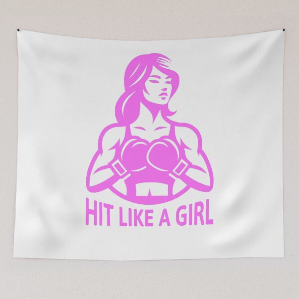Item preview, Hit Like A Girl! Pink Girls Boxing Club designed and sold by PMCreative.