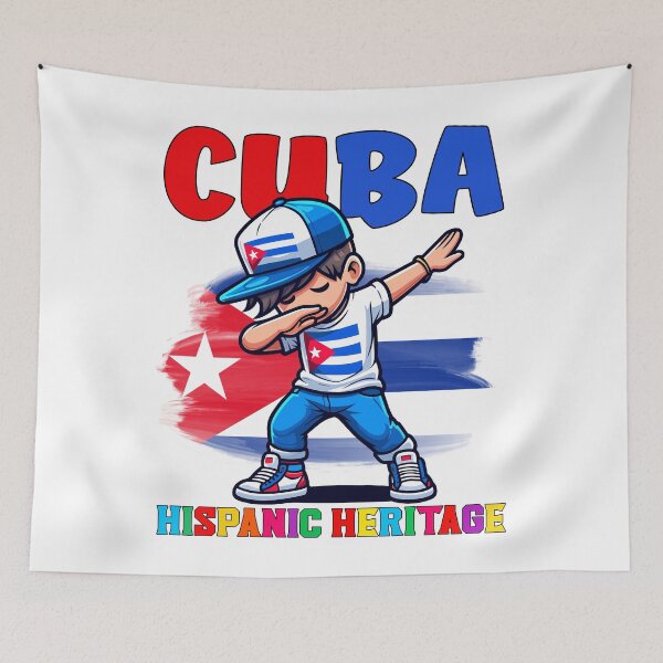 Item preview, Cuba Dabbing Kid Hispanic Heritage Celebration for Kids designed and sold by NUMAcreations.