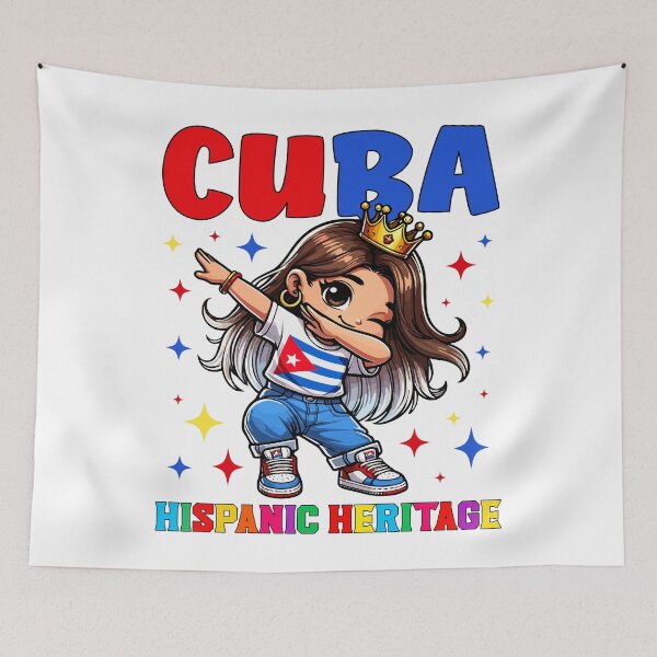 Item preview, Cuba Dabbing Girl Hispanic Heritage Month for Kids designed and sold by NUMAcreations.