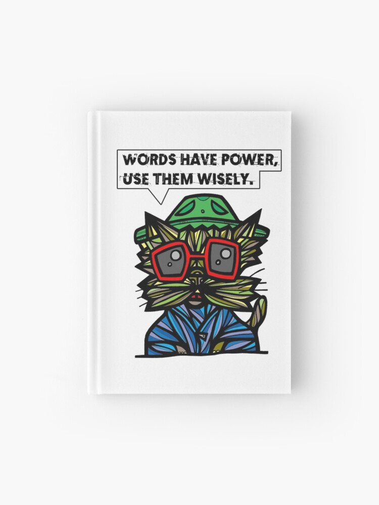 Thumbnail 1 of 3, Journal, "Words have power, use them wisely." designed and sold by 631art.