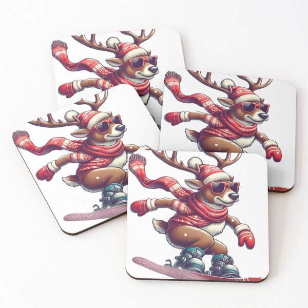 Item preview, Cool Christmas Reindeer on Snowboard designed and sold by Maira Guerrero.