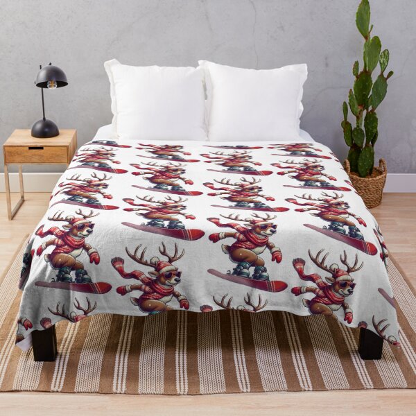 Item preview, Cool Christmas Reindeer on Snowboard designed and sold by Maira Guerrero.