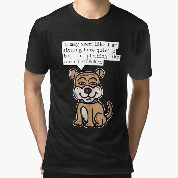 "It may seem like I am sitting here quietly, but I am plotting like a mutherf#cker." Tri-blend T-Shirt