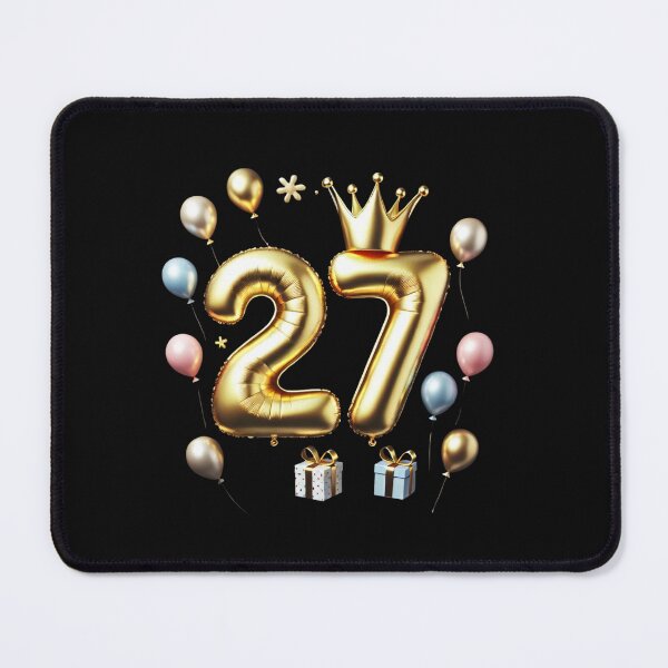 Item preview, Golden Balloon Number 27 with Crown and Birthday Party Decorations designed and sold by momo9981.