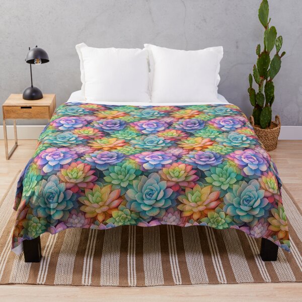 Item preview, Colorful succulent flowers plant pattern designed and sold by panattar.