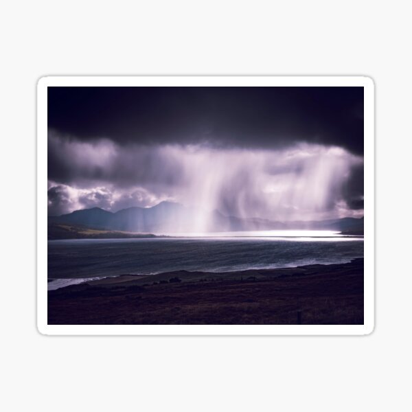 Item preview, Rainfall Over the Kyle of Tongue: A Highland Stormscape designed and sold by WingItWanderCo.