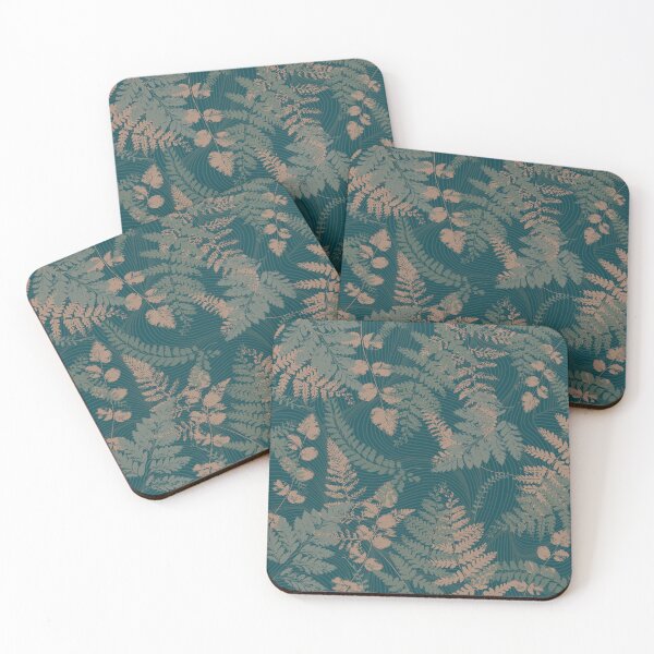 Item preview, Forest Ferns with Dark Green Background designed and sold by TurquoiseBird.
