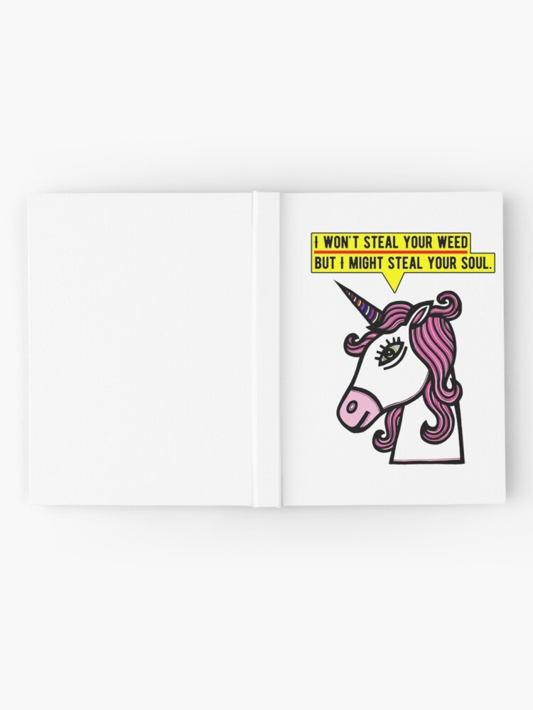 Thumbnail 2 of 3, Journal, "I won't steal your weed, but I might steal your soul." designed and sold by 631art.