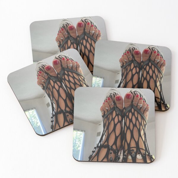 Item preview, My feet with fishnet in platform highheel flipflops designed and sold by AuxpiedsdemaDo.