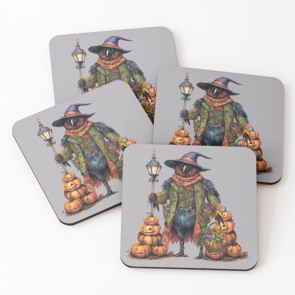 Item preview, Scary Halloween bird and pumpkins. Scarecrow. designed and sold by MagelliShop.