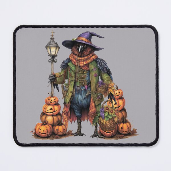 Item preview, Scary Halloween bird and pumpkins. Scarecrow. designed and sold by MagelliShop.