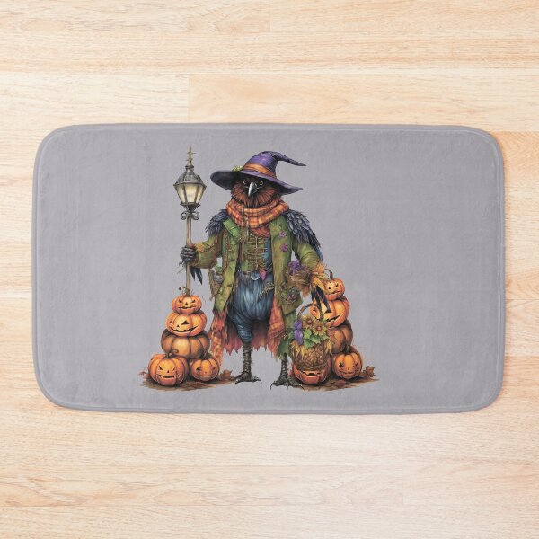 Item preview, Scary Halloween bird and pumpkins. Scarecrow. designed and sold by MagelliShop.