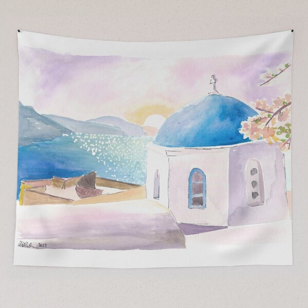 Item preview, Santorini Rooftop Dreams in Oia and Greek Island Seaview designed and sold by artshop77.