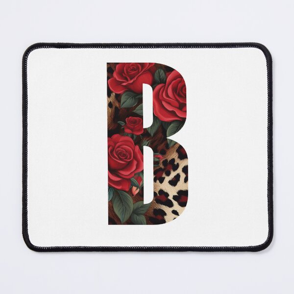 Item preview, Leopard Print Rose Monogram b designed and sold by Yviemakes.