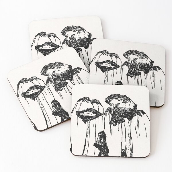 Item preview, Ink Mushrooms (1915) by Julie de Graag (1877-1924) designed and sold by BossyCatHome.