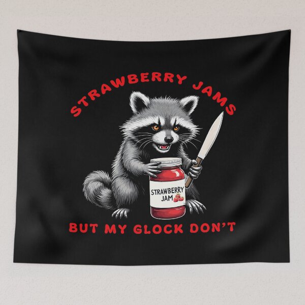 Item preview, Raccoon Strawberry jams  designed and sold by TeeARTHY.