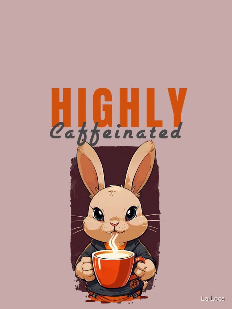 Thumbnail 4 of 4, iPhone Case, Highly Caffeinated Rabbit! designed and sold by La Loca.