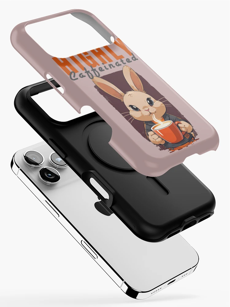 Thumbnail 2 of 4, iPhone Case, Highly Caffeinated Rabbit! designed and sold by La Loca.