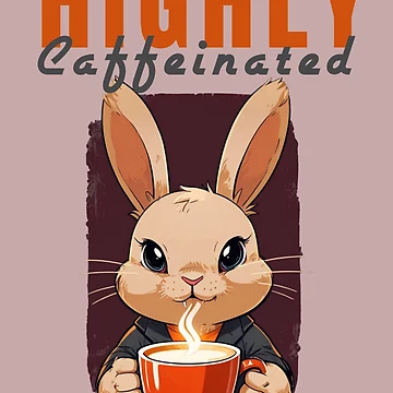 Artwork thumbnail, Highly Caffeinated Rabbit! by La Loca
