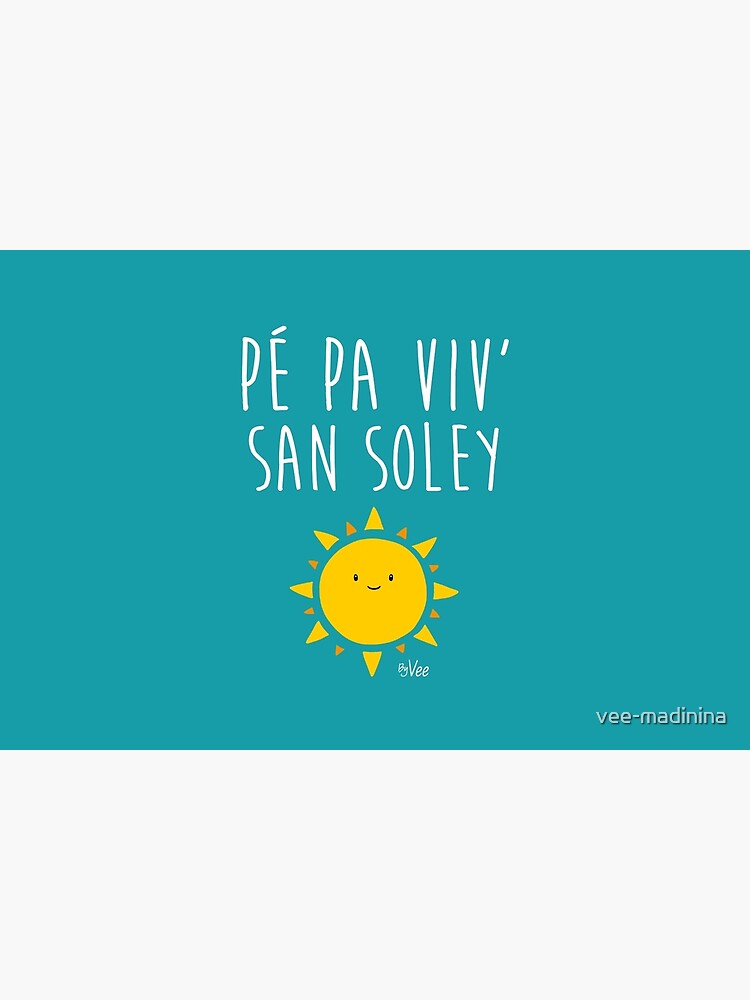 Aperçu 6 sur 6. Tapis de bain avec l'œuvre Pé pa viv' san soley créée et vendue par vee-madinina.