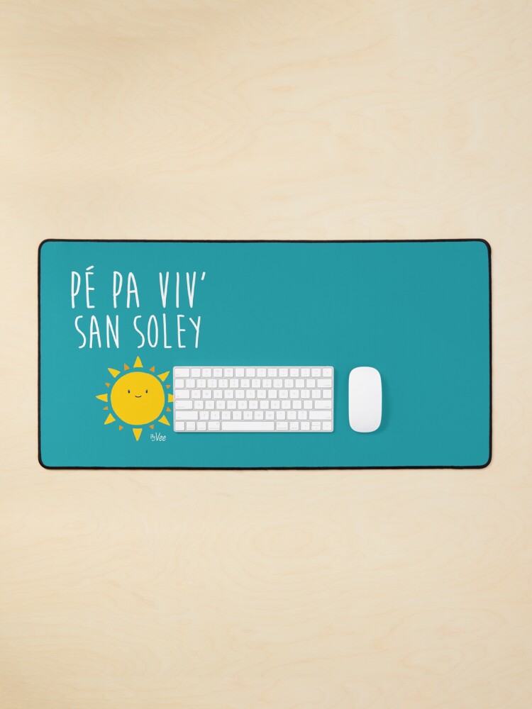 Aperçu 1 sur 5. Tapis de souris avec l'œuvre Pé pa viv' san soley créée et vendue par vee-madinina.