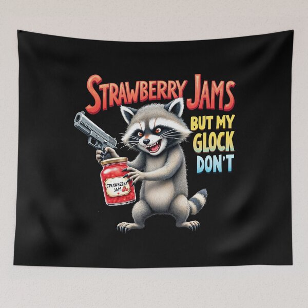 Item preview,  Raccoon Strawberry jams  designed and sold by TeeARTHY.