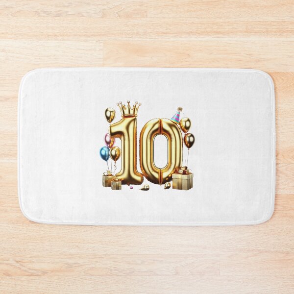 Item preview, Golden Balloon Number 10 with Crown and Birthday Party Decorations designed and sold by momo9981.