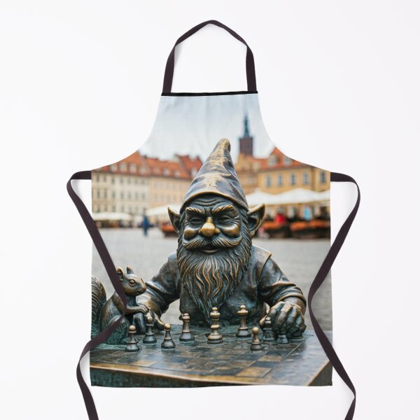 Item preview, Thinking of Wroclaw - Gnome Playing Chess With Squirrel designed and sold by Purrfecta.