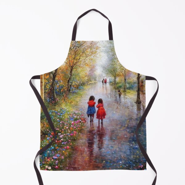 Item preview, Abstract art! Kids walking in a drizzle. designed and sold by Josejuju.