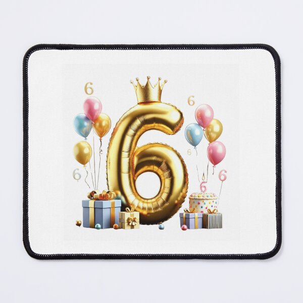 Item preview, Golden Balloon Number 6 with Crown and Birthday Party Decorations designed and sold by momo9981.