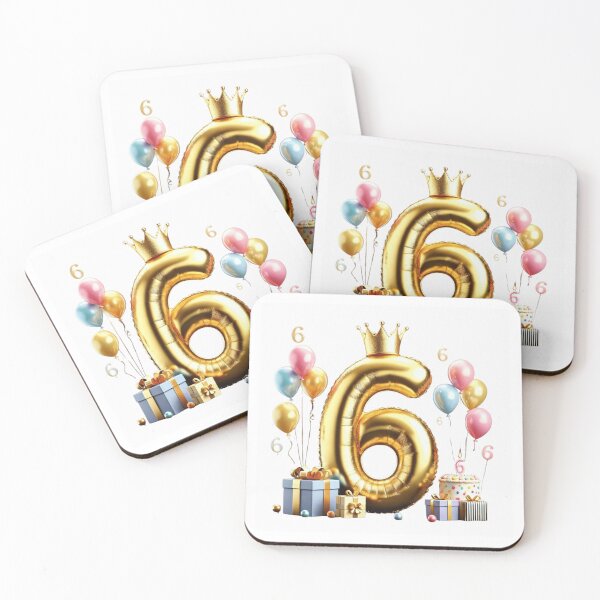 Item preview, Golden Balloon Number 6 with Crown and Birthday Party Decorations  designed and sold by momo9981.