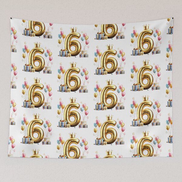 Item preview, Golden Balloon Number 6 with Crown and Birthday Party Decorations  designed and sold by momo9981.