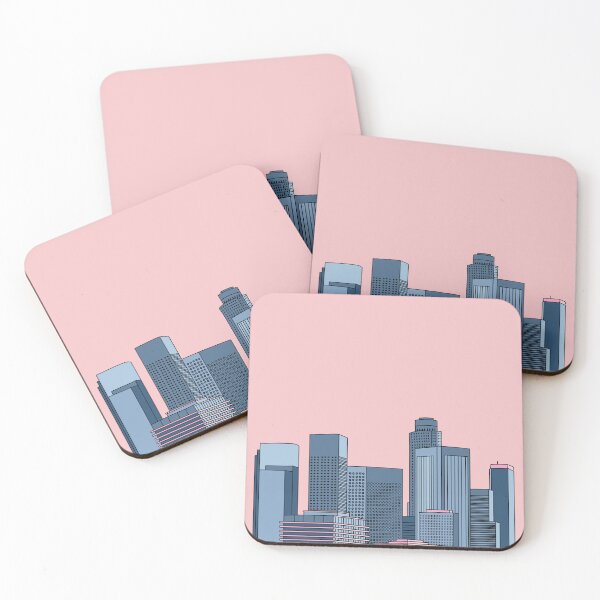 Item preview, Pink LA skyline sunset by Sasa Elebea designed and sold by Sabrina Brugmann.