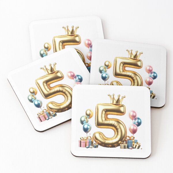 Item preview, Golden Balloon Number 5 with Crown and Birthday Party Decorations  designed and sold by momo9981.